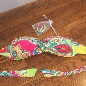 Anne Cole bandeau swim top, multicolored size XS